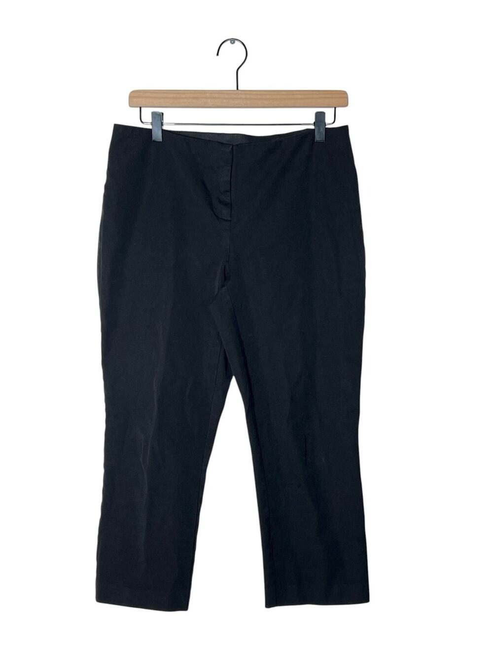 Alfani black elastic waist cropped chino pants size 10 B139